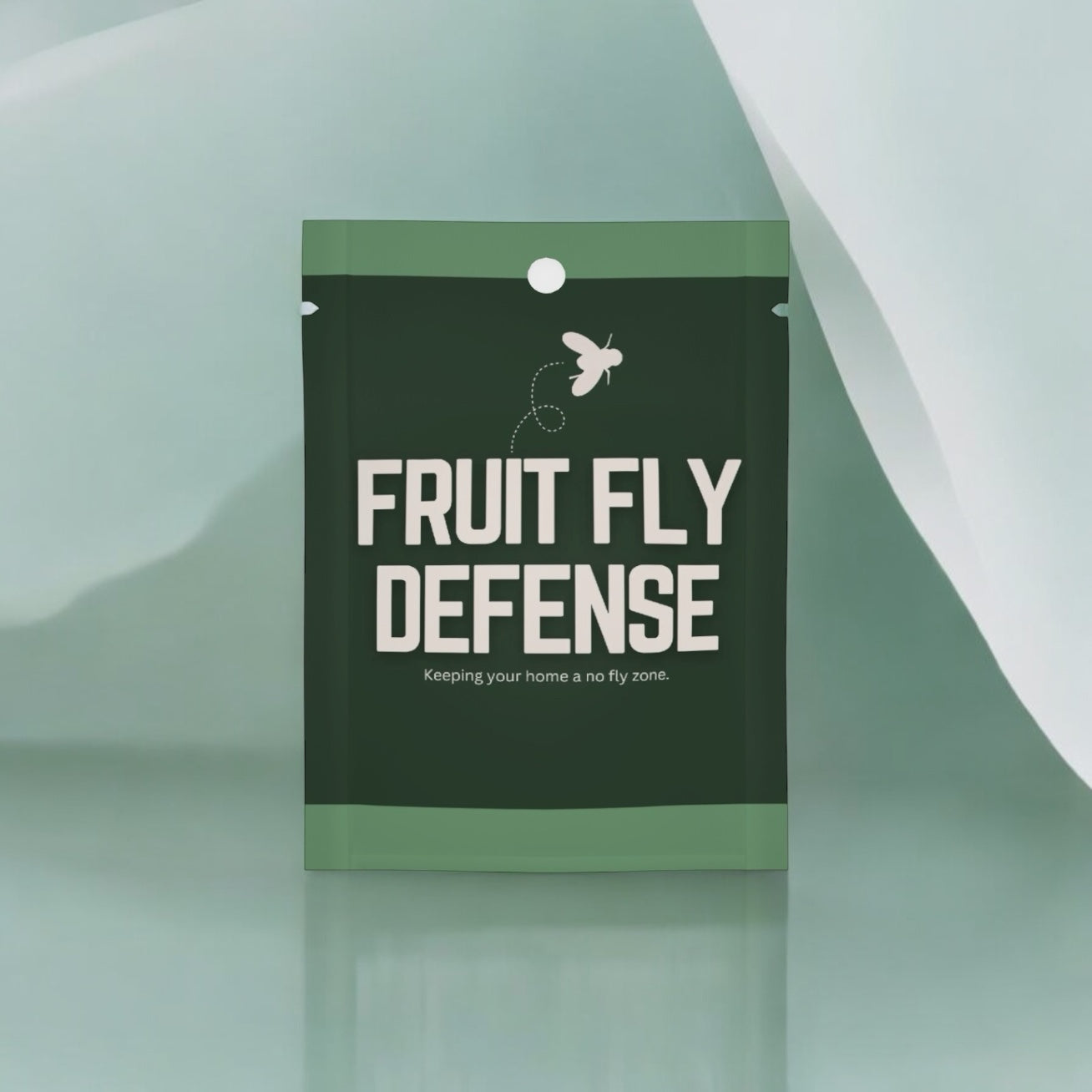 Fruit Fly Defense, Get rid of fruit flies, gnat trap, fruit fly trap, fruit fly catcher, DIY fruit fly, vinegar fruit fly trap, apple cider vinegar fruit fly trap, green background front view